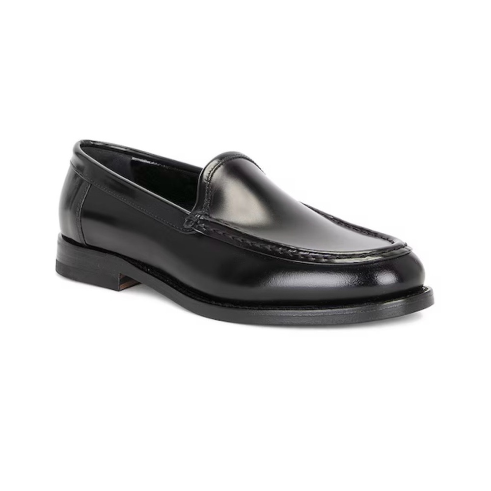 Manolo Blahnik Dineguardo Black Leather Loafers